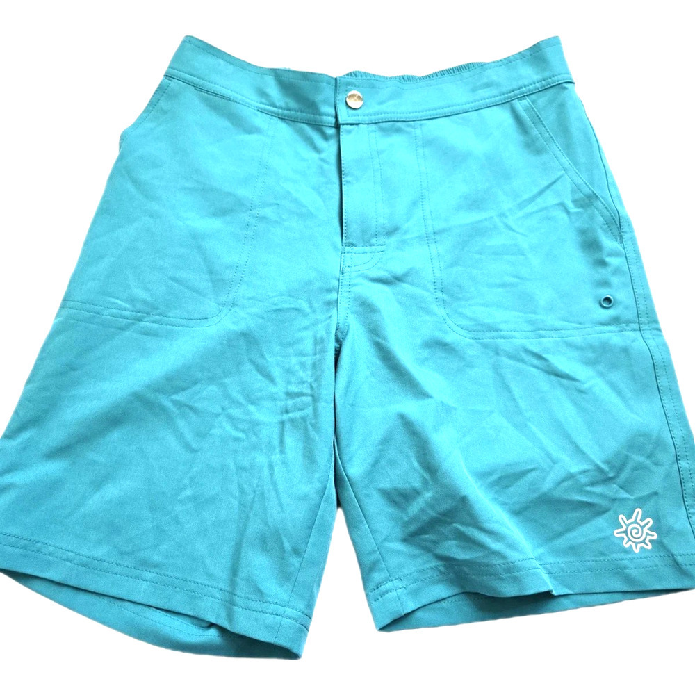 UV SKINZ Women's Size UPF 50+‎ Teal Shorts Sunwear Beachwear Sun Protection M